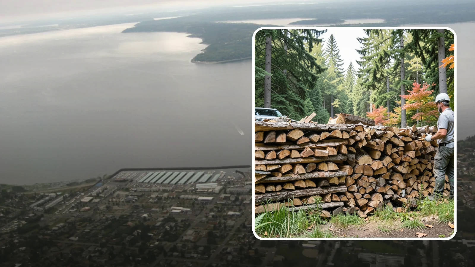 Seasoned Firewood in Des Moines, King County, WA - Our seasoned firewood has been air-dried long enough to burn readily, making it a smart, cost-effective choice for the wet...