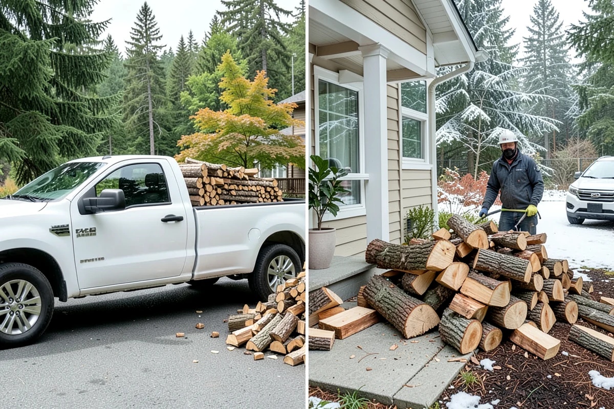 Seasoned Firewood in DuPont, Pierce County, WA - We split wood and stack it for air-drying