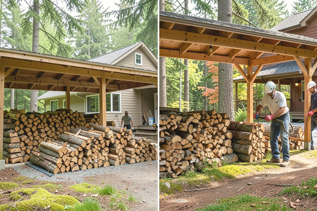 Seasoned Firewood in Edgewood, Pierce County, WA - We split wood and stack it for air-drying
