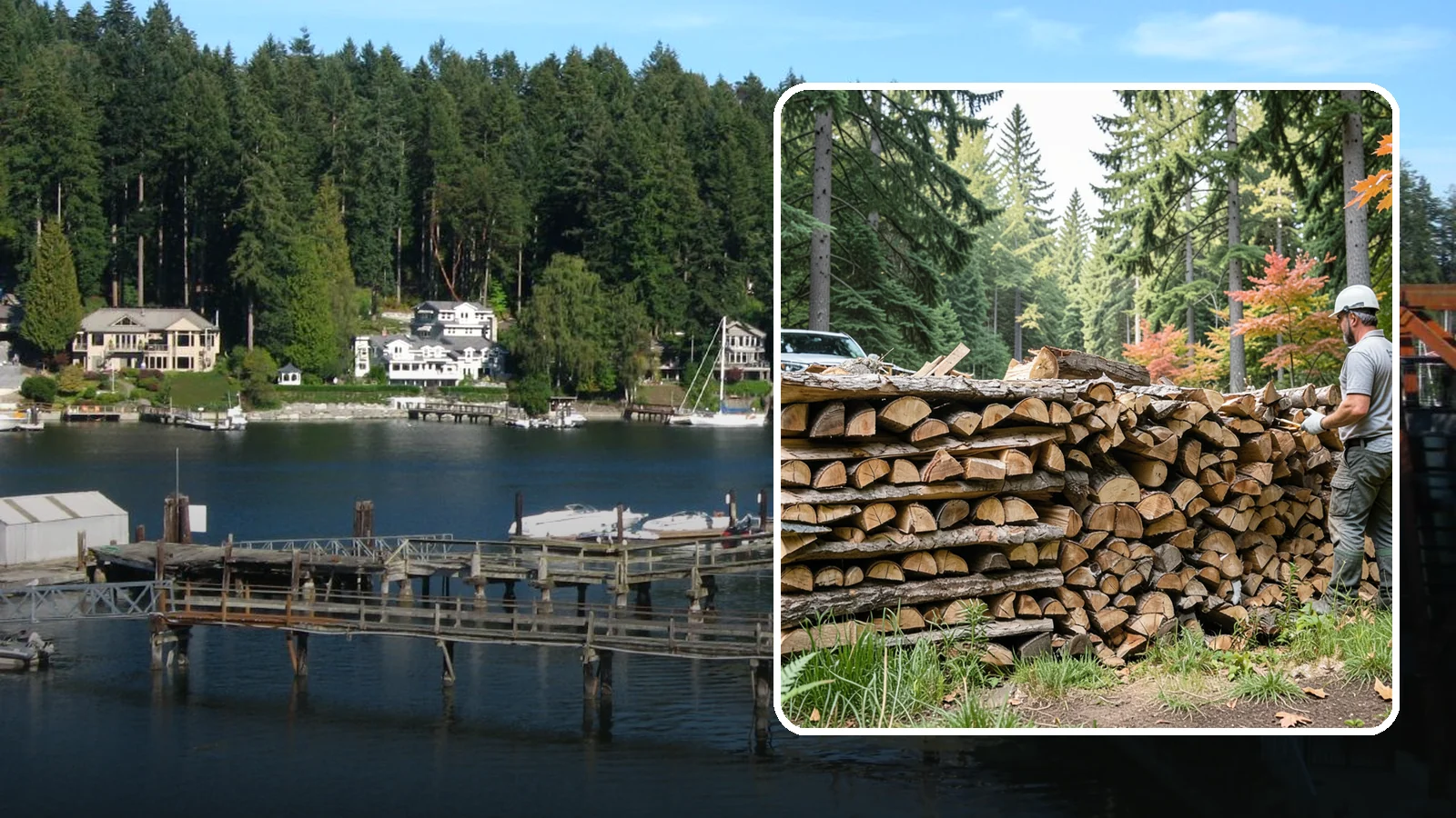 Seasoned Firewood in Gig Harbor, Pierce County, WA - Our seasoned firewood has been air-dried long enough to burn readily, making it a smart, cost-effective choice for the wet...