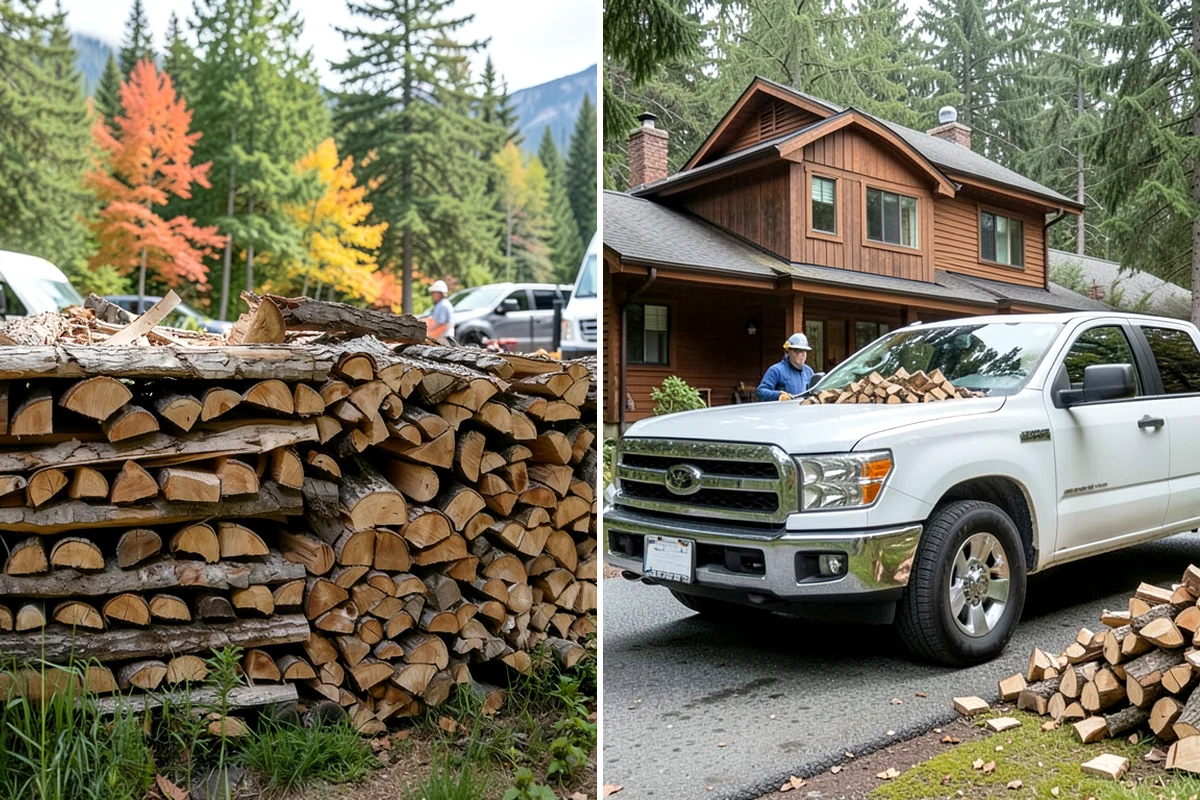 Seasoned Firewood in Gig Harbor, Pierce County, WA - We split wood and stack it for air-drying