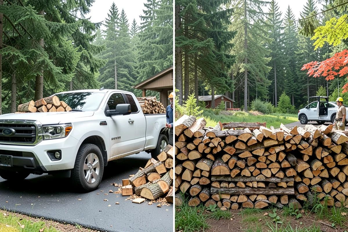 Seasoned Firewood in Hunts Point, King County, WA - We split wood and stack it for air-drying
