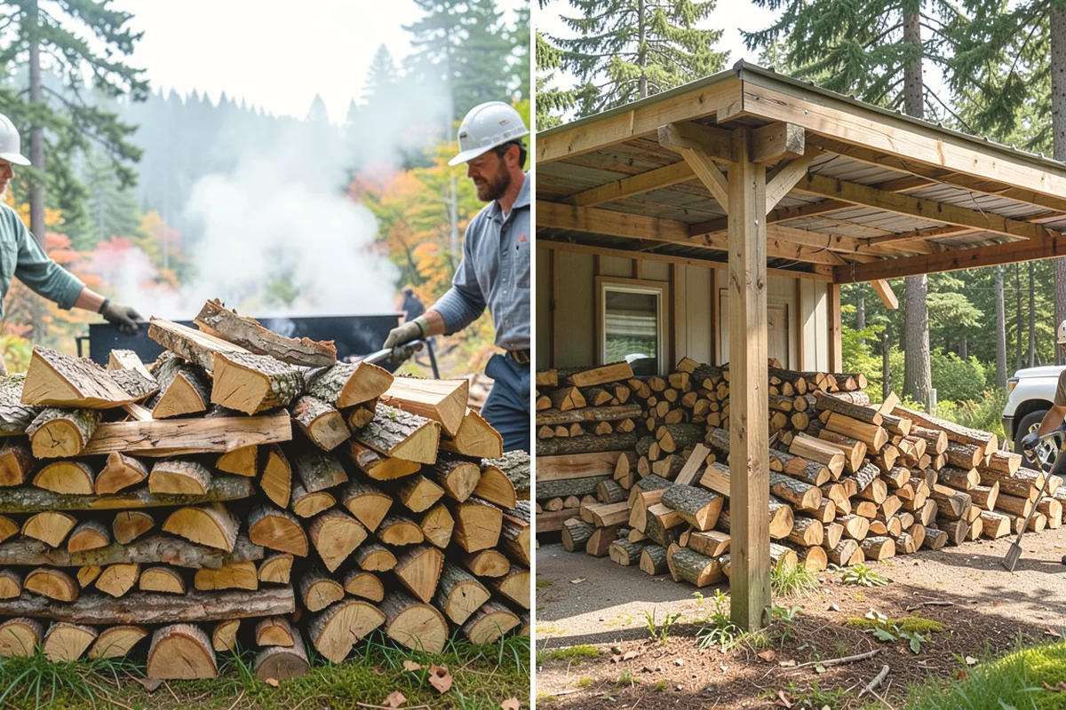 Seasoned Firewood in Issaquah, King County, WA - We split wood and stack it for air-drying