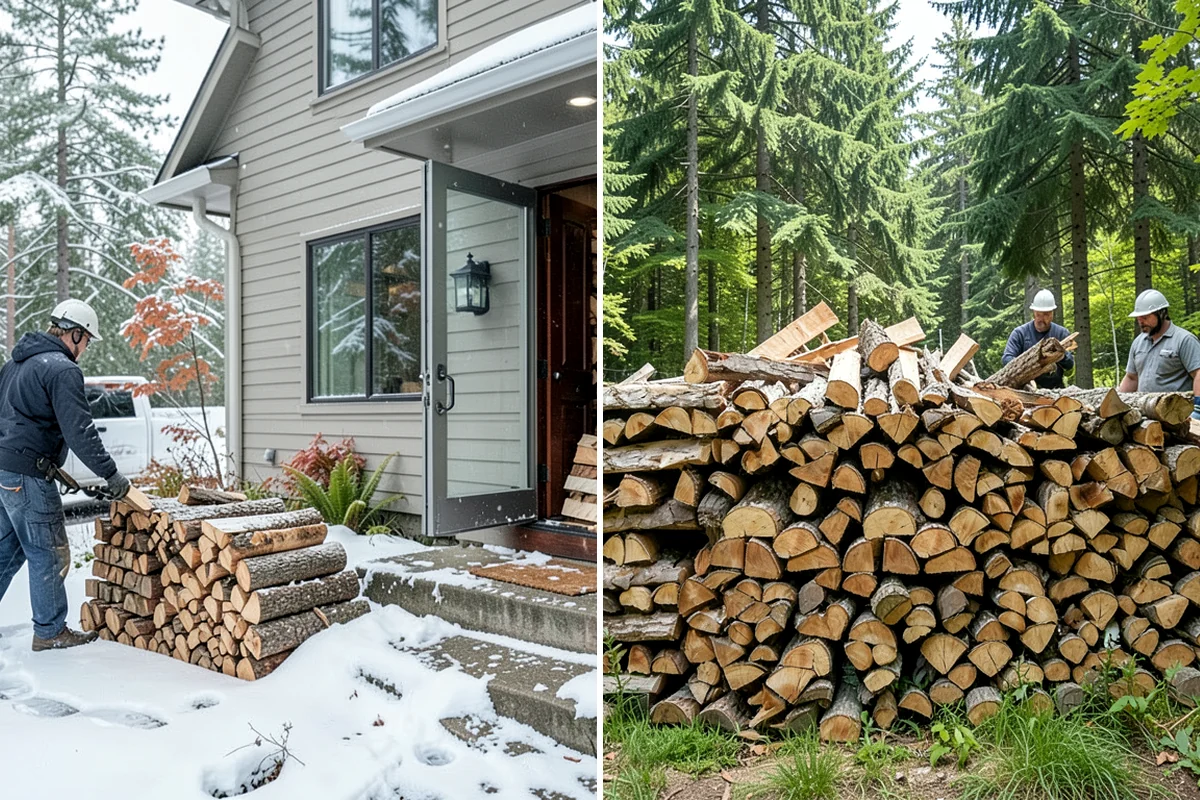 Seasoned Firewood in Kenmore, King County, WA - We split wood and stack it for air-drying