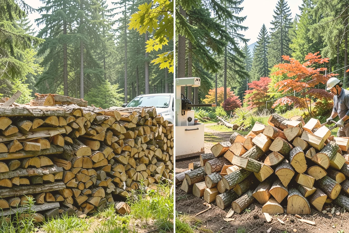Seasoned Firewood in Kent, King County, WA - We split wood and stack it for air-drying