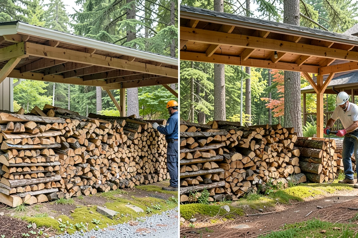 Seasoned Firewood in Lakewood, Pierce County, WA - We split wood and stack it for air-drying