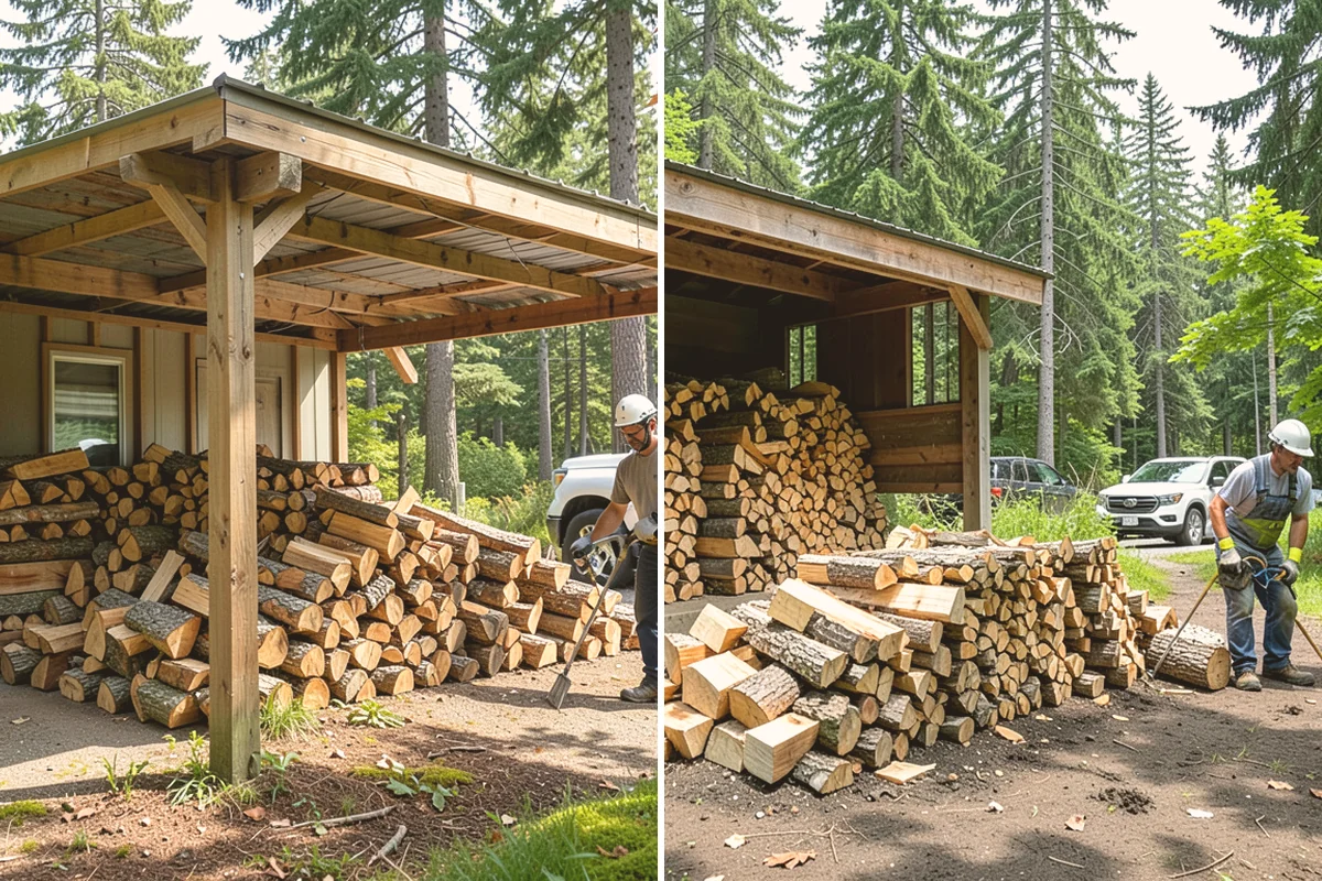 Seasoned Firewood in Lynnwood, Snohomish County, WA - We split wood and stack it for air-drying