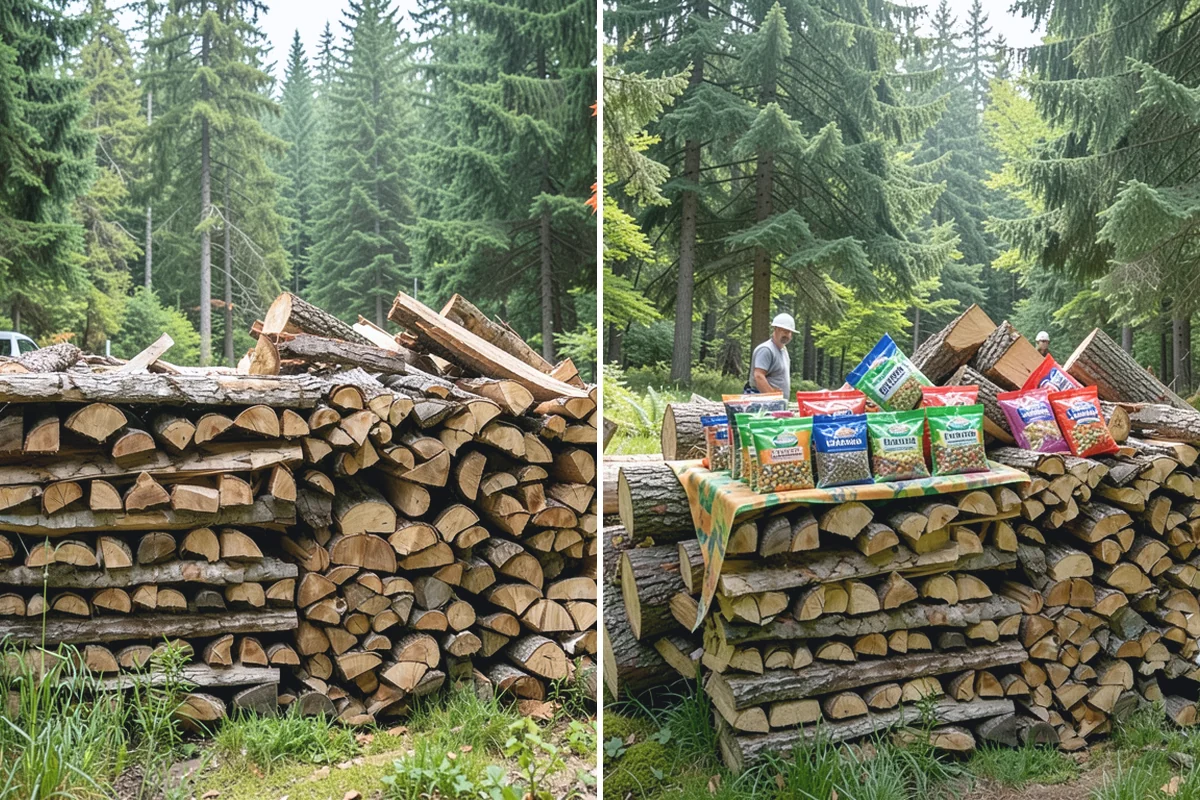 Seasoned Firewood in Marysville, Snohomish County, WA - We split wood and stack it for air-drying