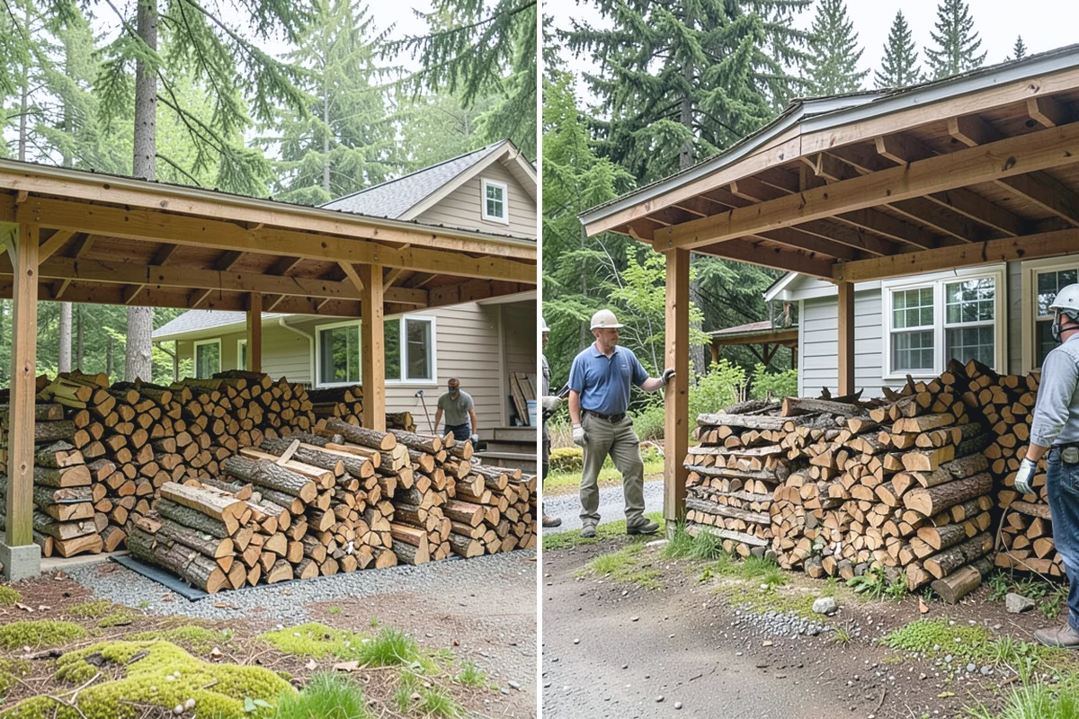 Seasoned Firewood in Medina, King County, WA - We split wood and stack it for air-drying