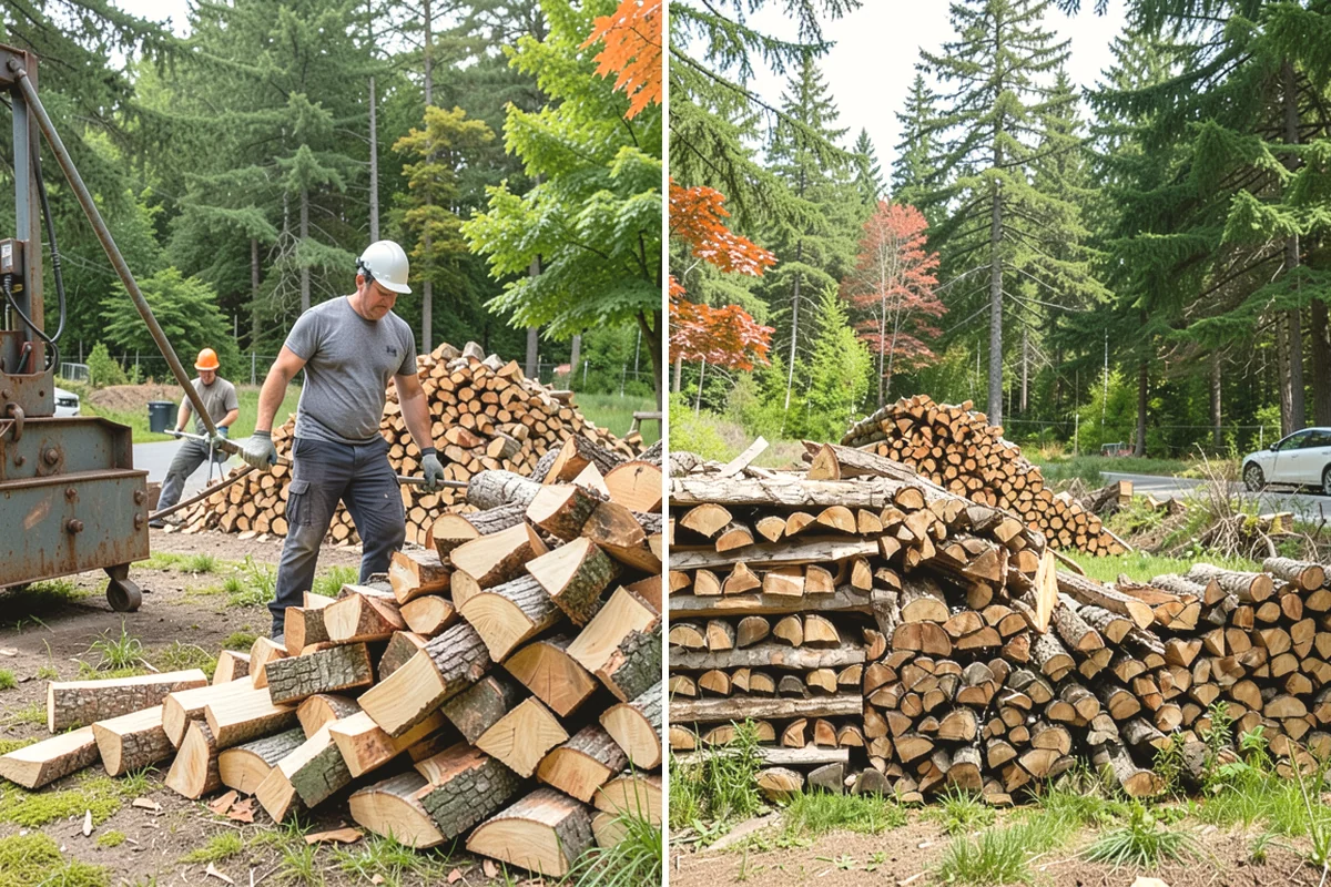 Seasoned Firewood in Mercer Island, King County, WA - We split wood and stack it for air-drying