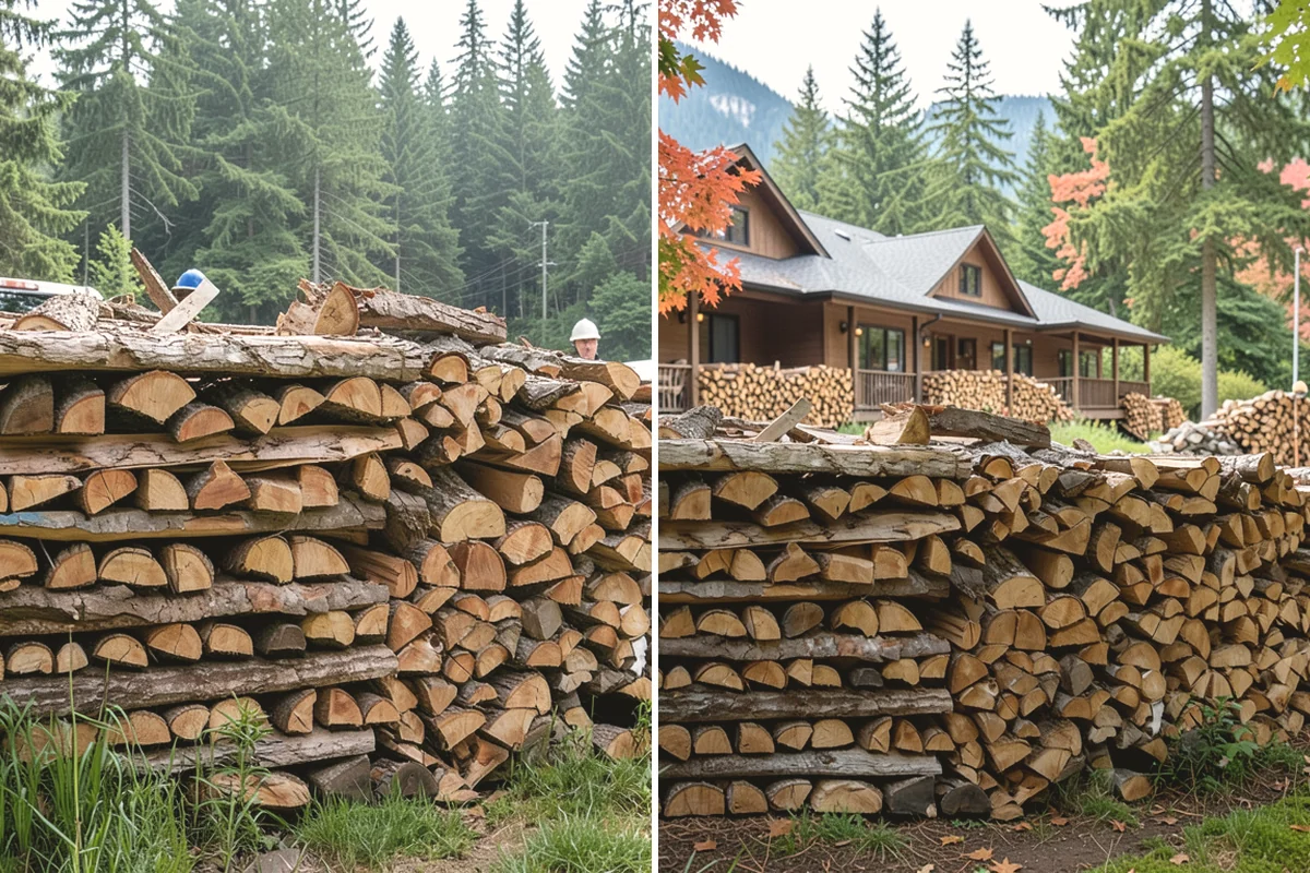 Seasoned Firewood in Mill Creek, Snohomish County, WA - We split wood and stack it for air-drying