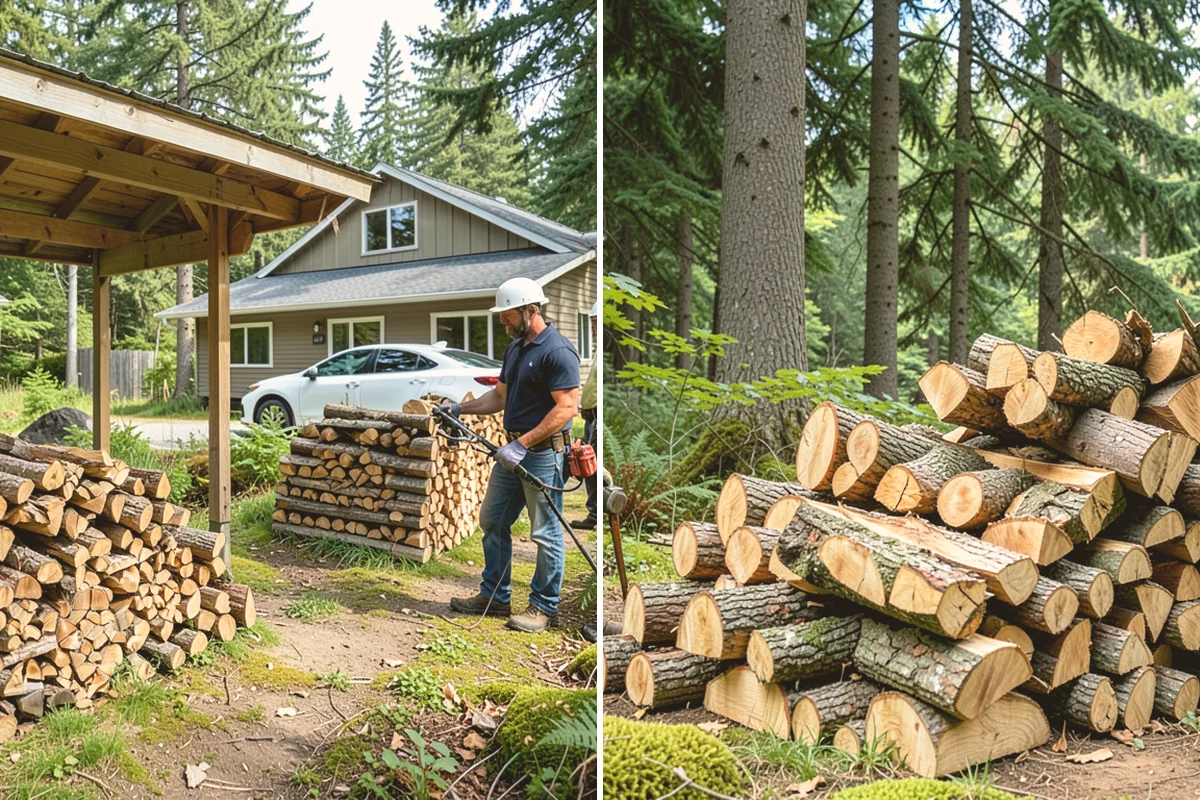 Seasoned Firewood in Milton, King County, WA - We split wood and stack it for air-drying