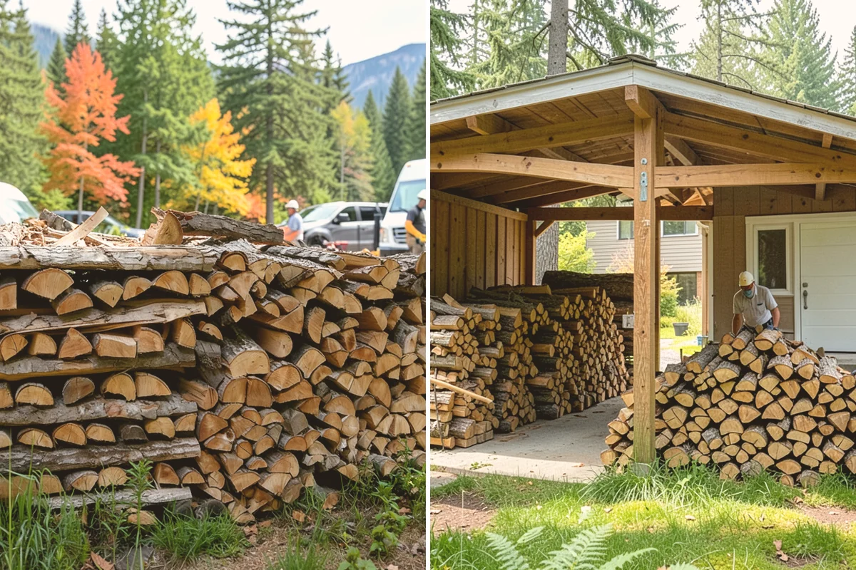 Seasoned Firewood in Mount Vernon, WA - We split wood and stack it for air-drying