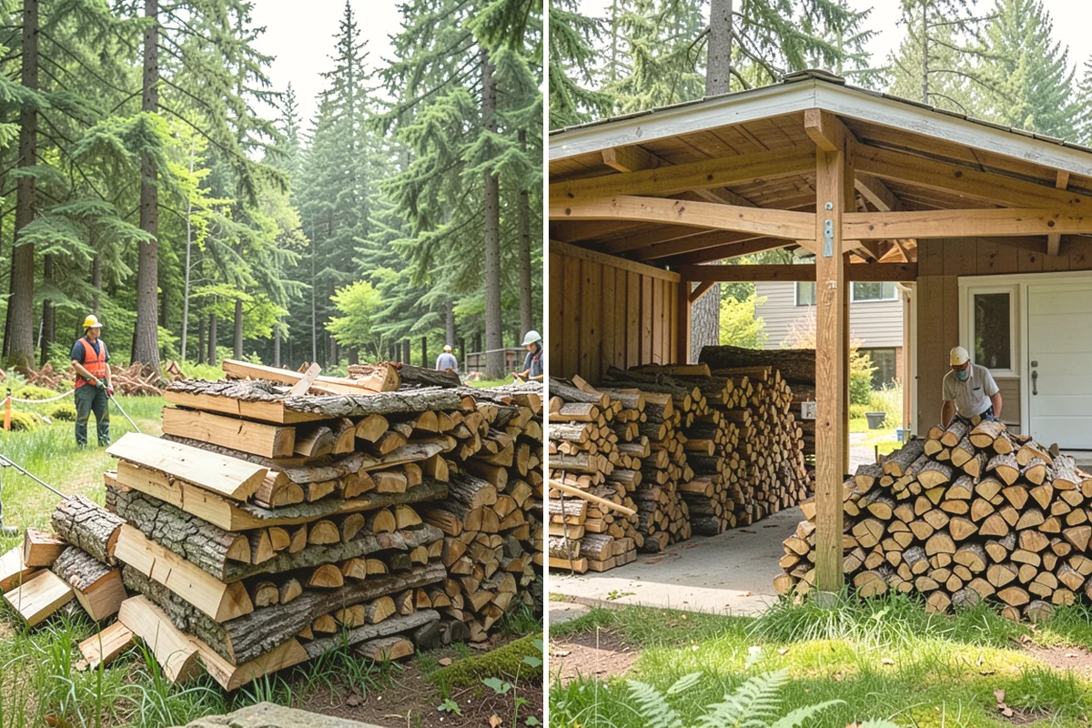 Seasoned Firewood in Mountlake Terrace, Snohomish County, WA - We split wood and stack it for air-drying