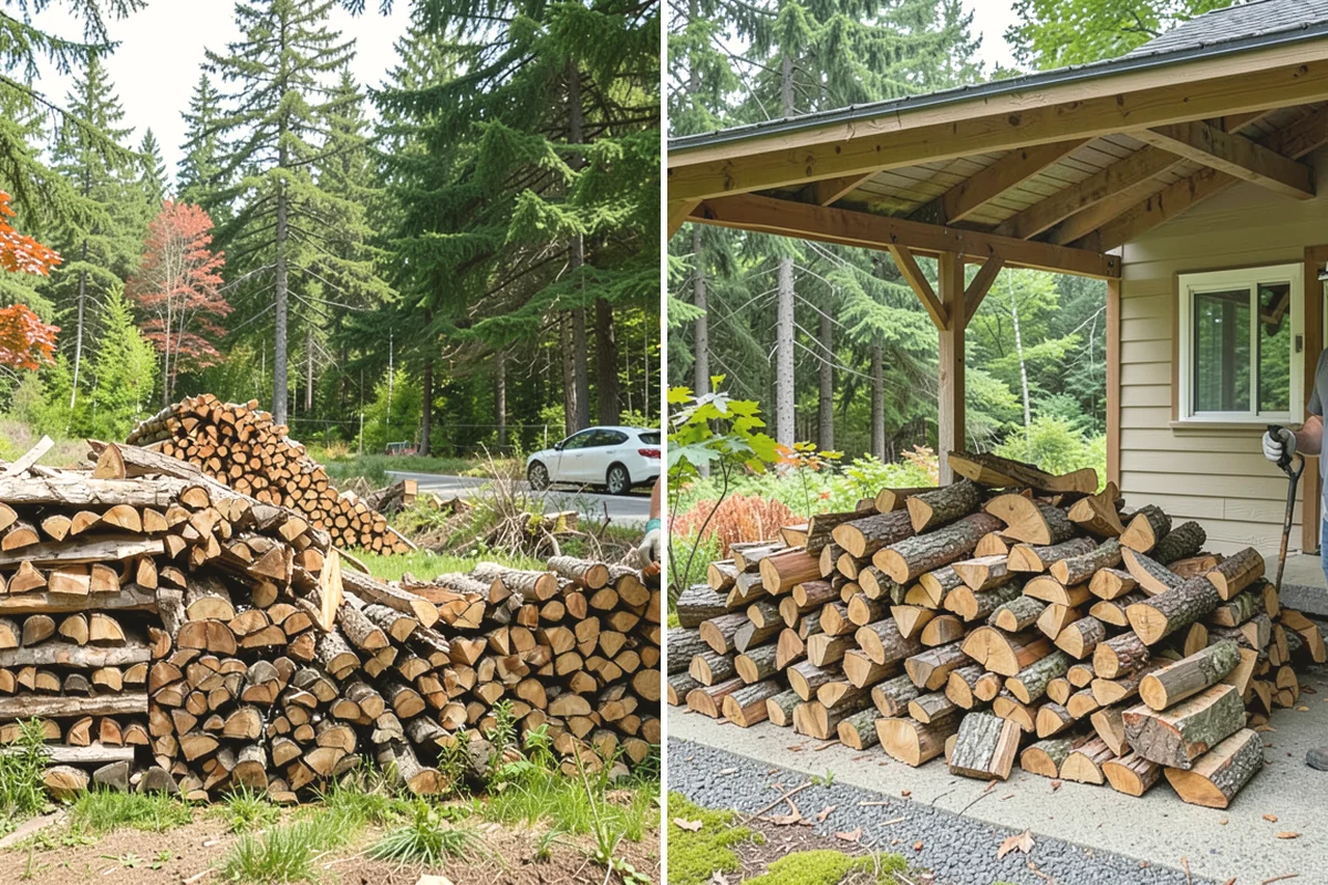 Seasoned Firewood in Oak Harbor, Island County, WA - We split wood and stack it for air-drying
