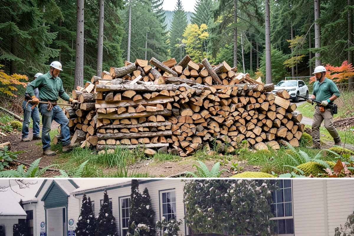 Seasoned Firewood in Pacific, King County, WA - Buy seasoned wood in late summer and fall when it has had a full drying season and is at its best.
