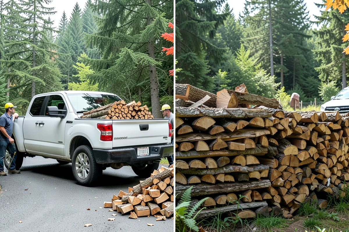Seasoned Firewood in Puyallup, Pierce County, WA - We split wood and stack it for air-drying