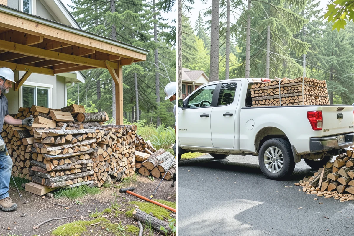 Seasoned Firewood in Renton, King County, WA - We split wood and stack it for air-drying