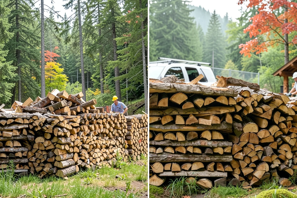 Seasoned Firewood in SeaTac, King County, WA - We split wood and stack it for air-drying