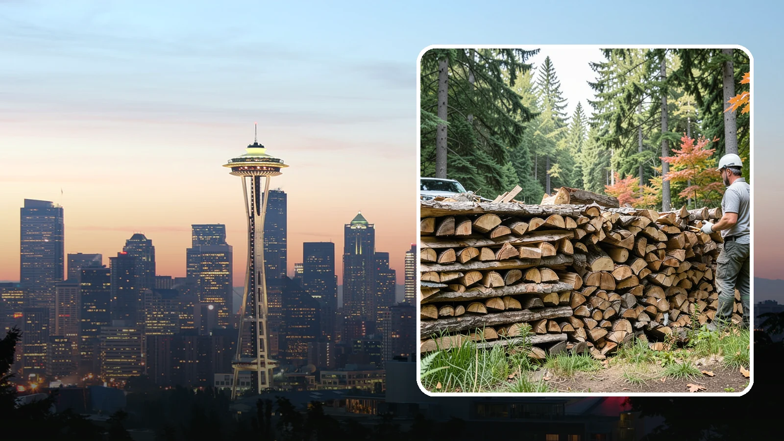Seasoned Firewood in Seattle, King County, WA - Our seasoned firewood has been air-dried long enough to burn readily, making it a smart, cost-effective choice for the wet...