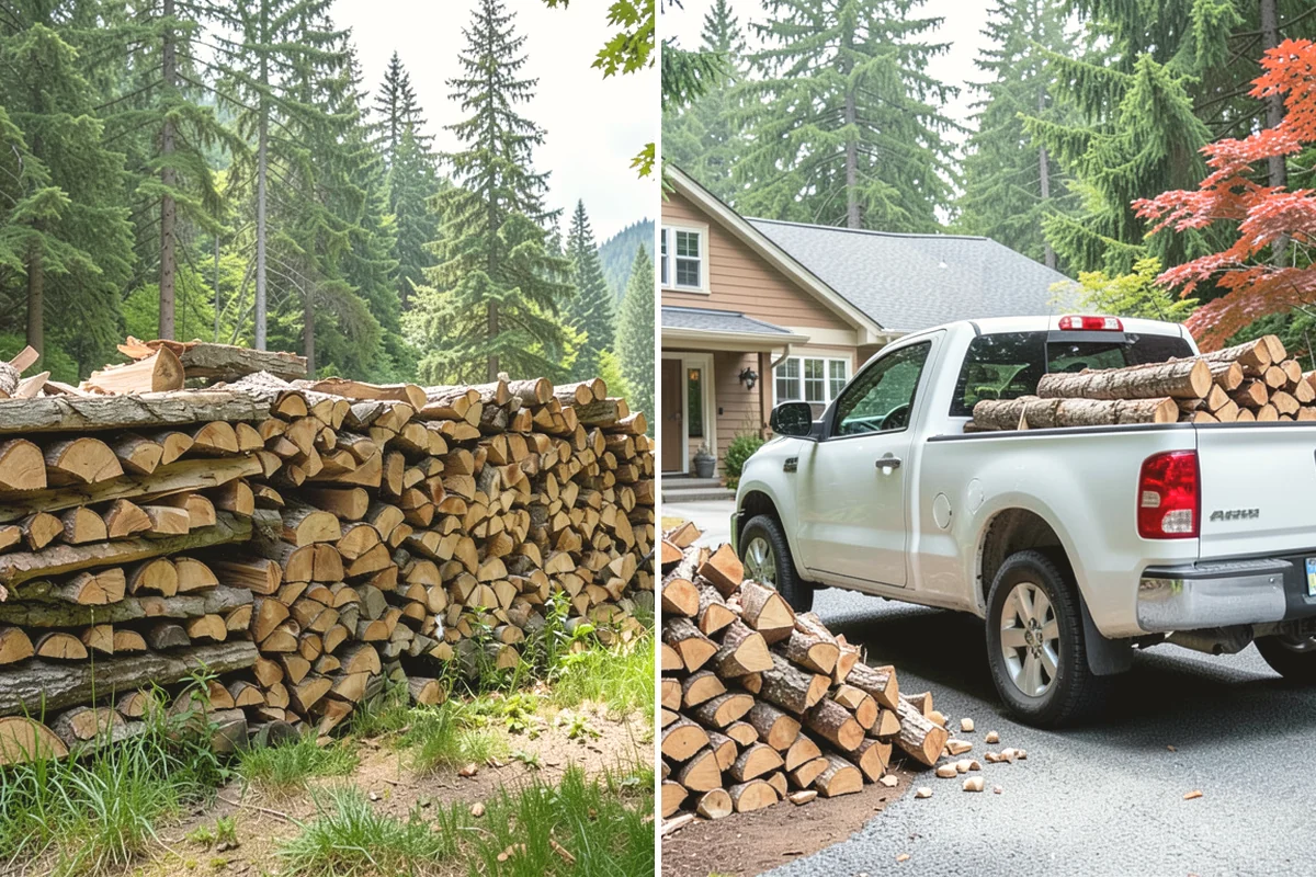 Seasoned Firewood in Steilacoom, Pierce County, WA - We split wood and stack it for air-drying