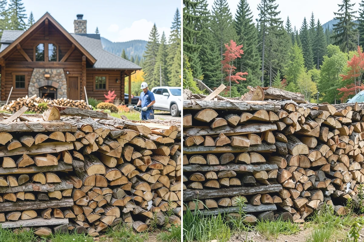 Seasoned Firewood in Wilkeson, Pierce County, WA - We split wood and stack it for air-drying