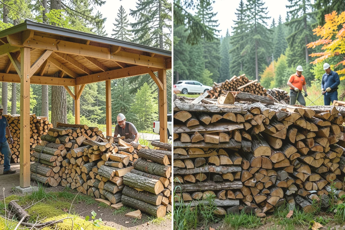 Seasoned Firewood in Yarrow Point, King County, WA - We split wood and stack it for air-drying