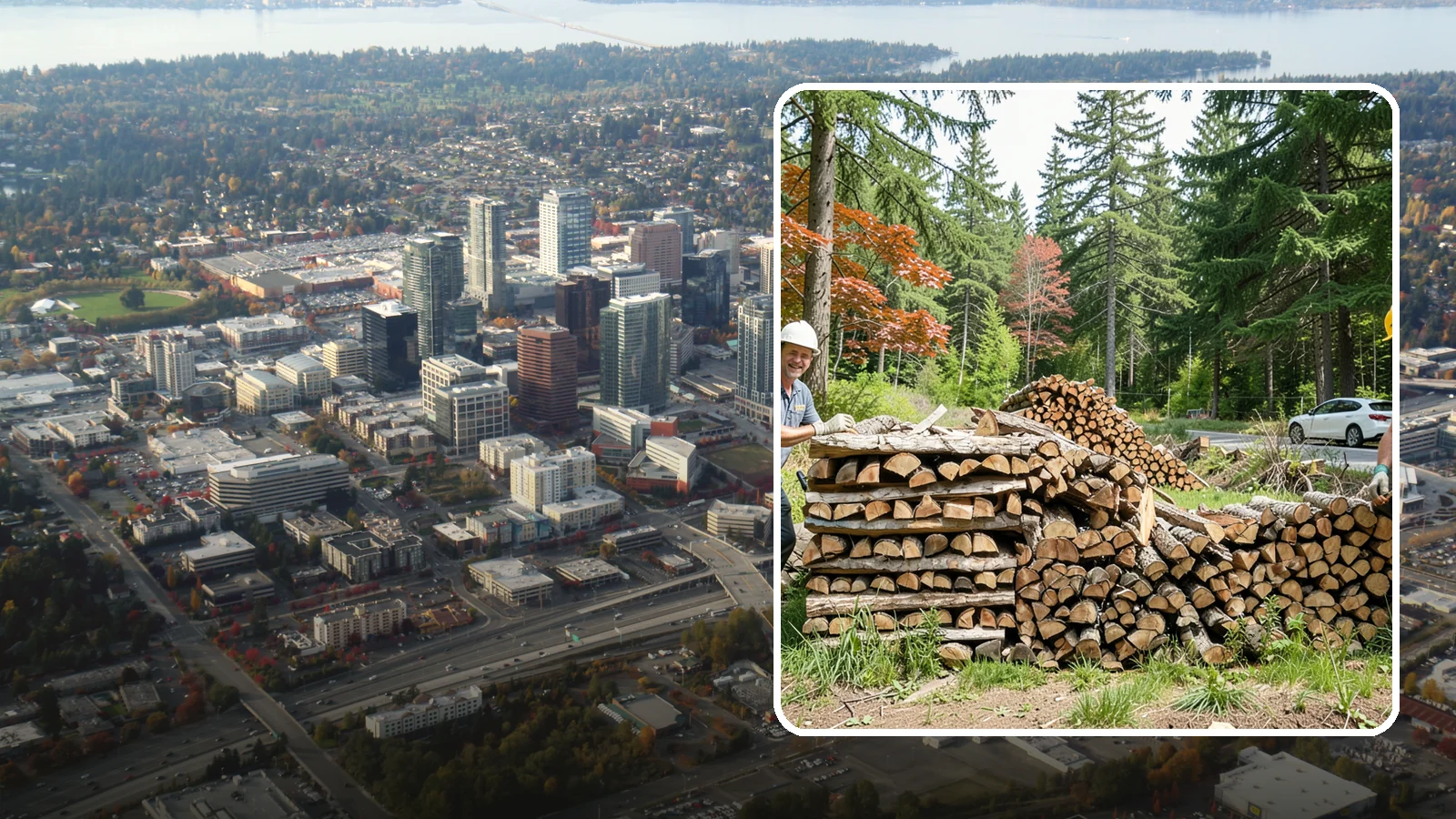 Small Bundle Firewood in Bellevue, King County, WA - Compact mini-bundles perfect for a quick single-fire burn or a night around the fire pit.