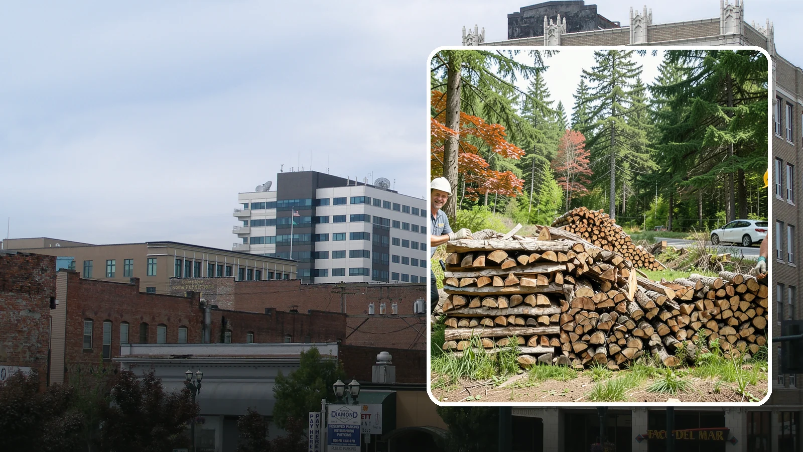 Small Bundle Firewood in Everett, Snohomish County, WA - Compact mini-bundles perfect for a quick single-fire burn or a night around the fire pit.