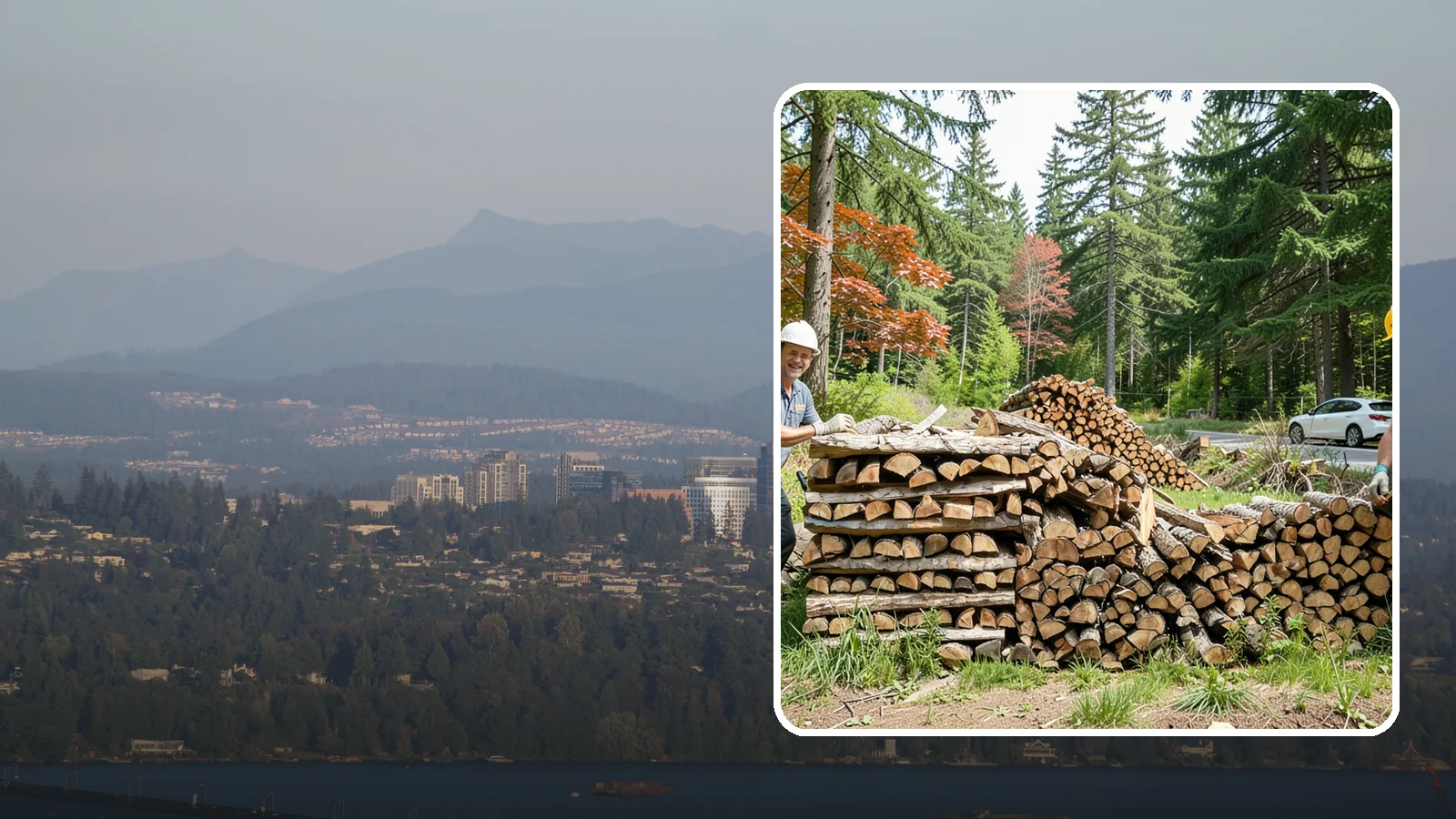 Small Bundle Firewood in Medina, King County, WA - Compact mini-bundles perfect for a quick single-fire burn or a night around the fire pit.