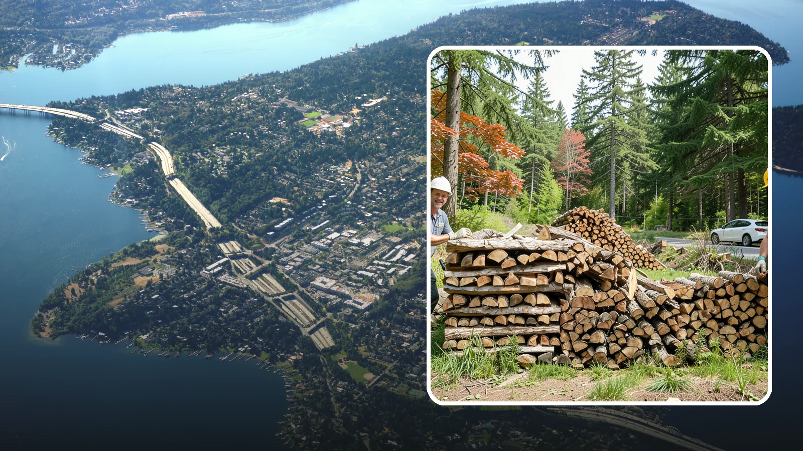 Small Bundle Firewood in Mercer Island, King County, WA - Compact mini-bundles perfect for a quick single-fire burn or a night around the fire pit.