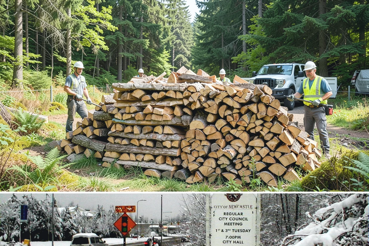 Small Bundle Firewood in Newcastle, King County, WA - Demand climbs on cool spring and autumn evenings when a short fire is all you want.