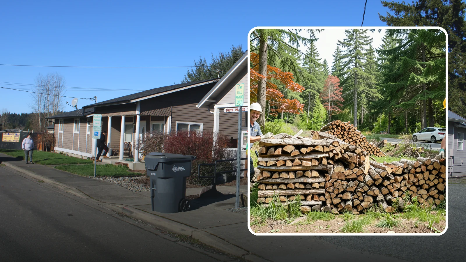 Small Bundle Firewood in South Prairie, Pierce County, WA - Compact mini-bundles perfect for a quick single-fire burn or a night around the fire pit.