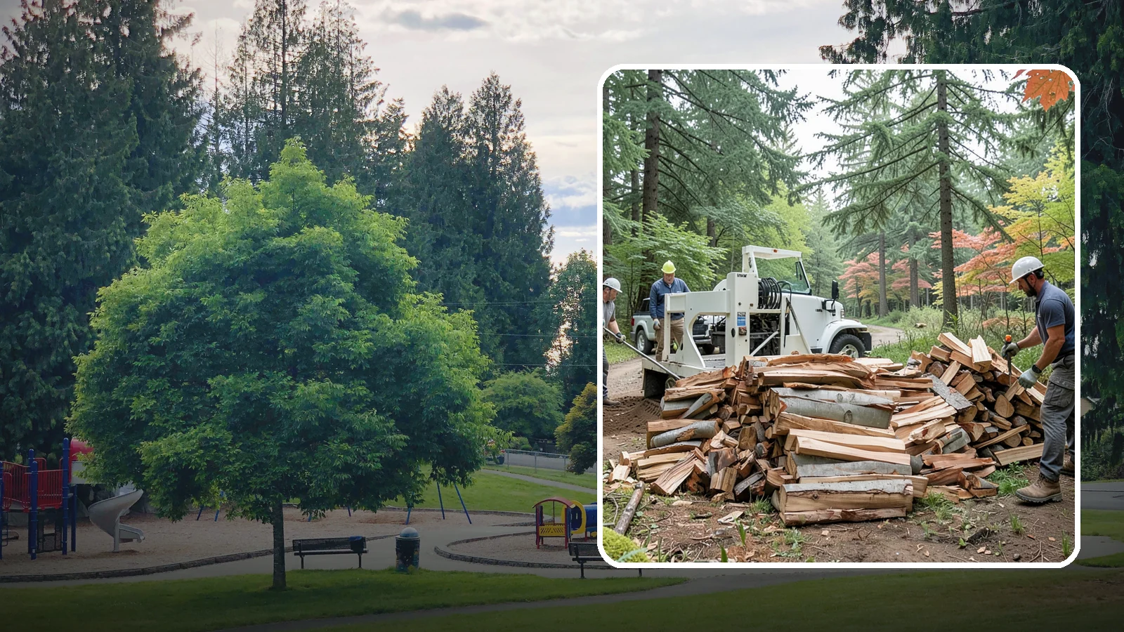 Small Split Firewood in Bonney Lake, Pierce County, WA - Firewood split into smaller pieces that light quickly and are easy to handle.
