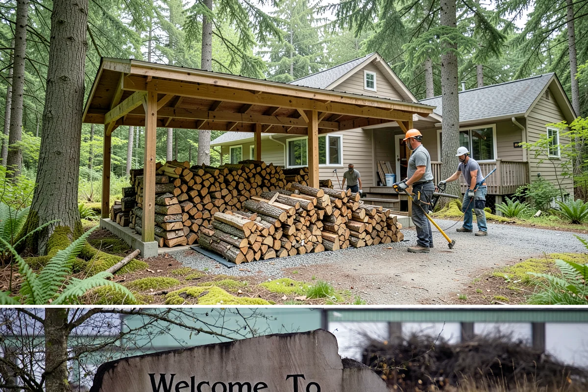Small Split Firewood in Buckley, Pierce County, WA - Buy small splits in the dry season so they are fully seasoned and quick to light in winter.