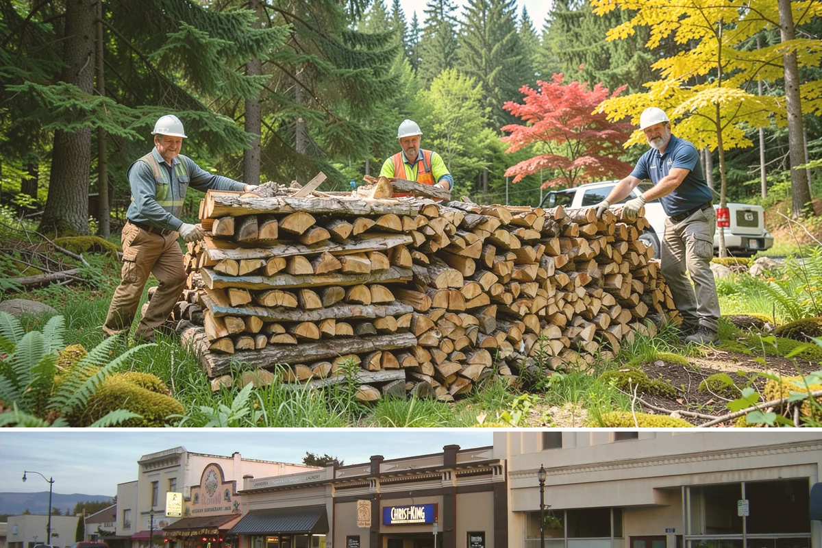 Small Split Firewood in Burlington, Skagit County, WA - Buy small splits in the dry season so they are fully seasoned and quick to light in winter.