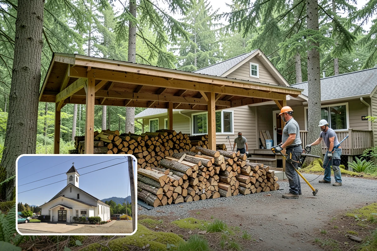 Small Split Firewood in Concrete, Skagit County, WA - Thinner pieces light quickly