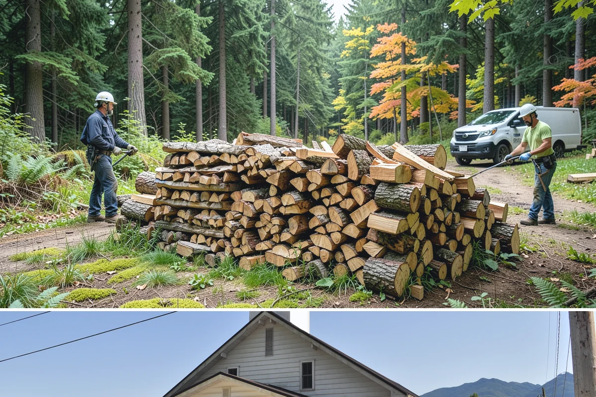 Small Split Firewood in Concrete, Skagit County, WA - Buy small splits in the dry season so they are fully seasoned and quick to light in winter.