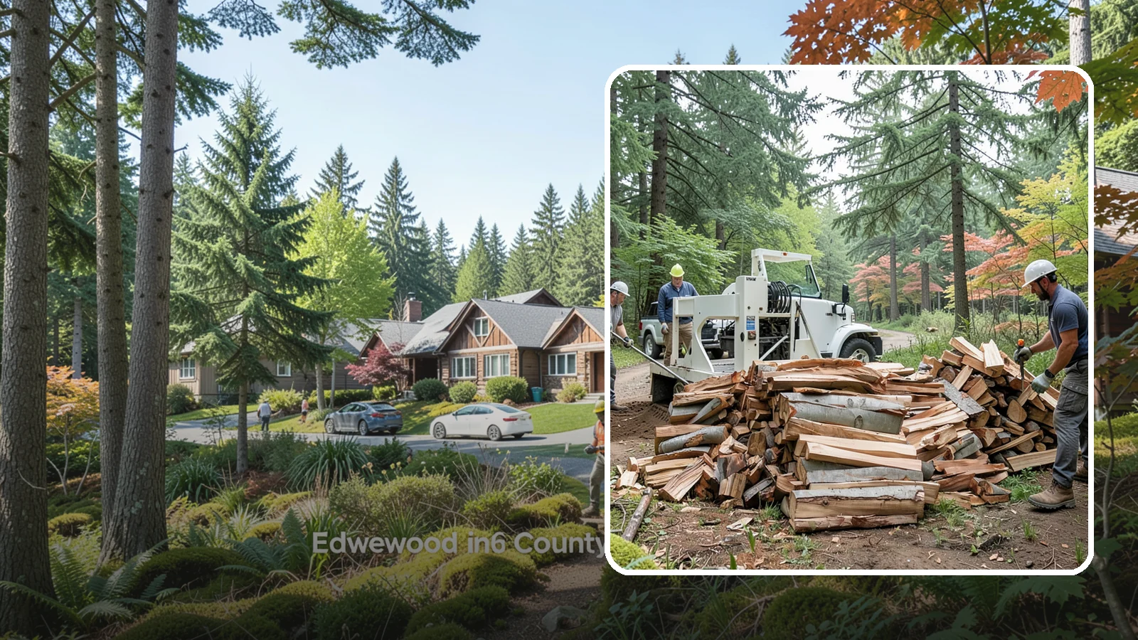 Small Split Firewood in Edgewood, Pierce County, WA - Firewood split into smaller pieces that light quickly and are easy to handle.