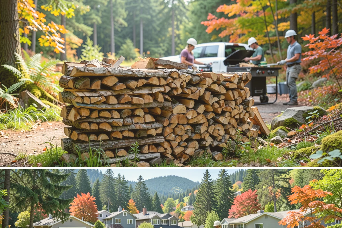 Small Split Firewood in Fircrest, Pierce County, WA - Buy small splits in the dry season so they are fully seasoned and quick to light in winter.