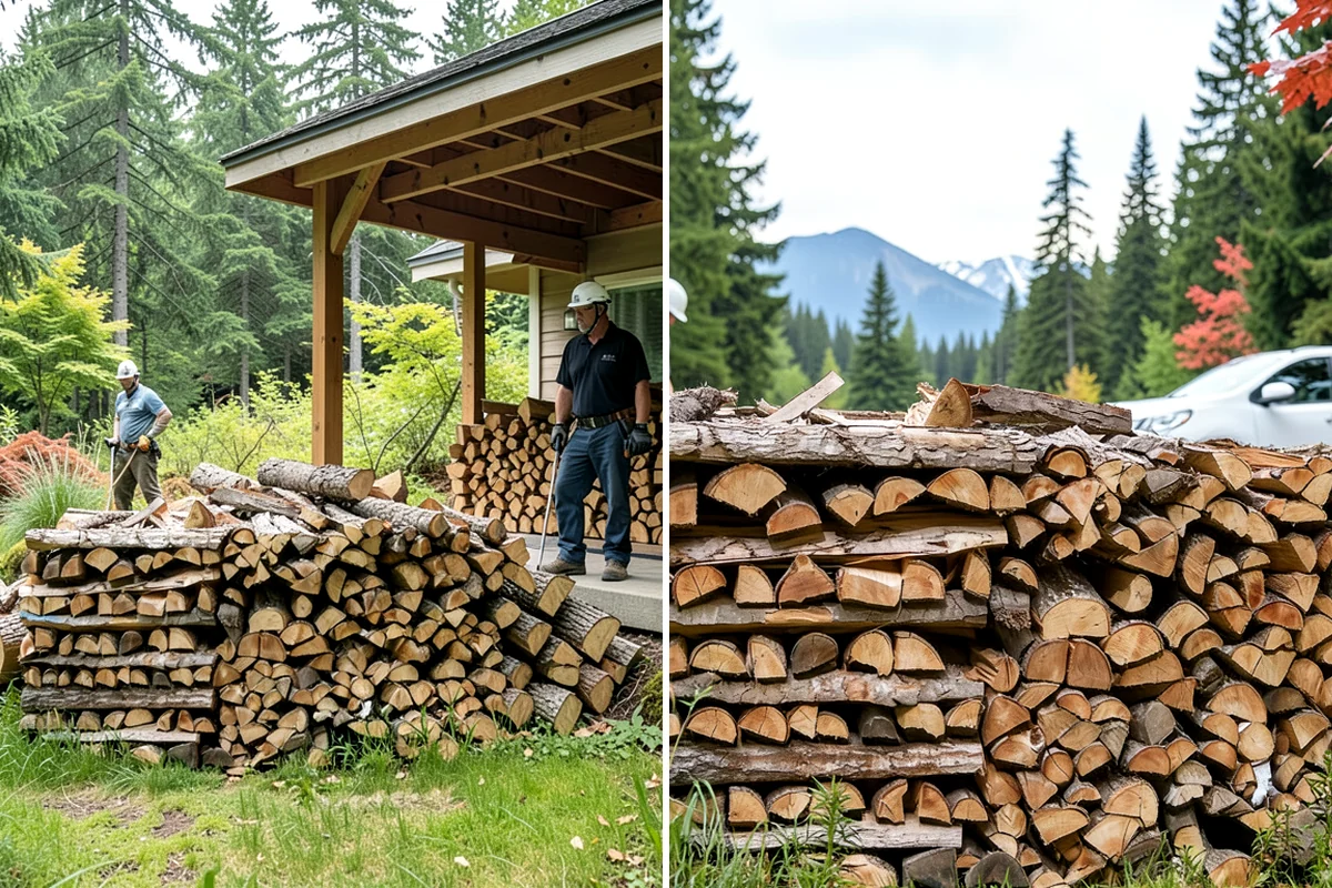 Small Split Firewood in Gig Harbor, Pierce County, WA - Confirm your preferred size and volume