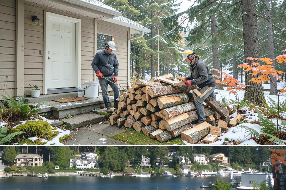 Small Split Firewood in Gig Harbor, Pierce County, WA - Buy small splits in the dry season so they are fully seasoned and quick to light in winter.