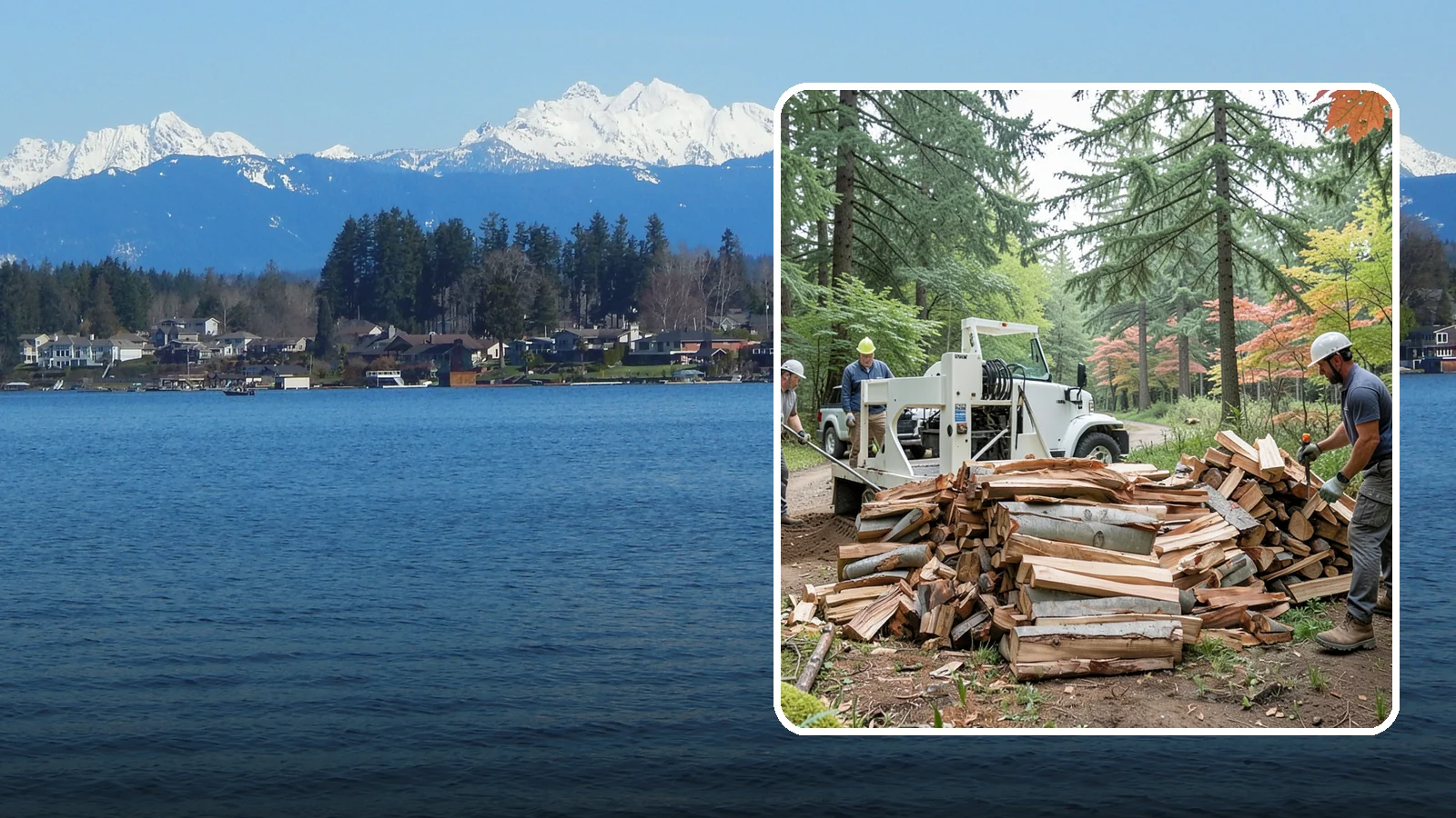 Small Split Firewood in Lake Stevens, Snohomish County, WA - Firewood split into smaller pieces that light quickly and are easy to handle.