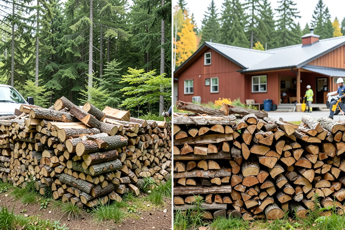Small Split Firewood in Lyman, Skagit County, WA - Confirm your preferred size and volume