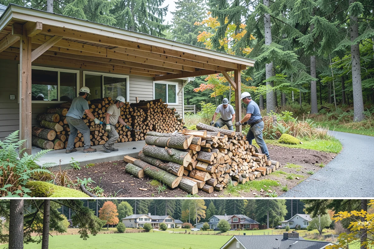 Small Split Firewood in Lyman, Skagit County, WA - Buy small splits in the dry season so they are fully seasoned and quick to light in winter.
