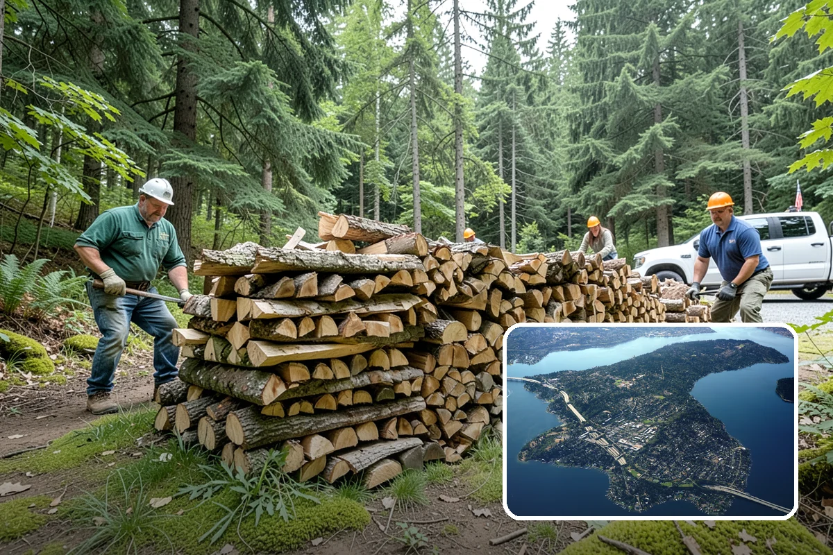 Small Split Firewood in Mercer Island, King County, WA - Thinner pieces light quickly