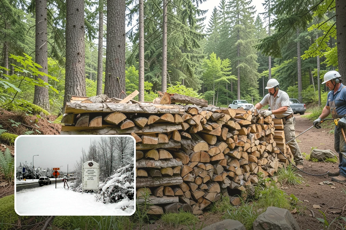 Small Split Firewood in Newcastle, King County, WA - Thinner pieces light quickly