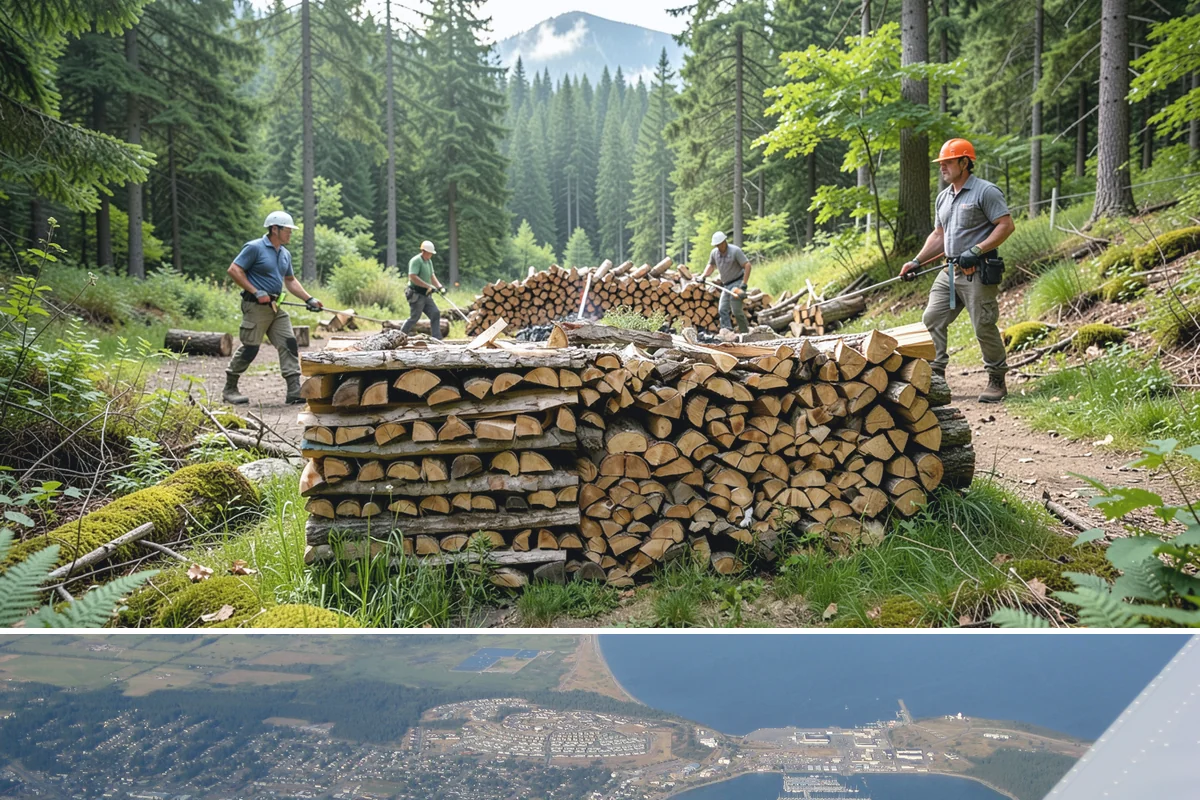 Small Split Firewood in Oak Harbor, Island County, WA - Buy small splits in the dry season so they are fully seasoned and quick to light in winter.