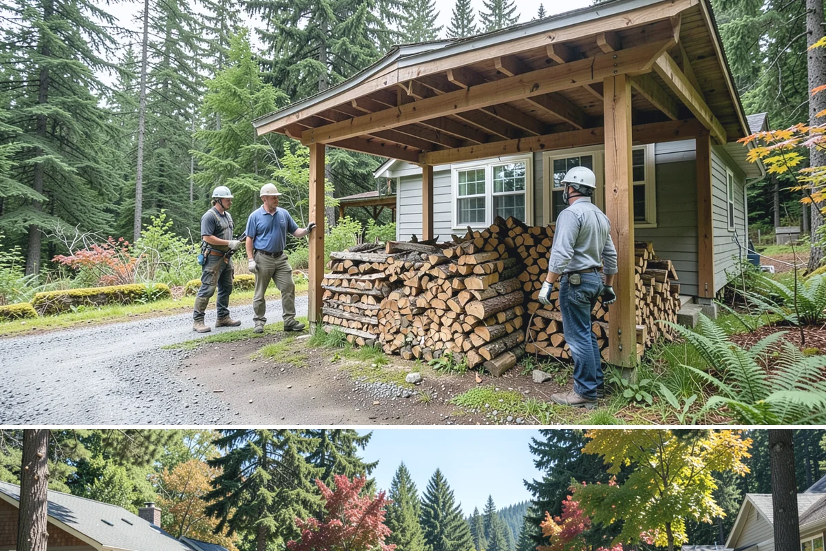 Small Split Firewood in Orting, Pierce County, WA - Buy small splits in the dry season so they are fully seasoned and quick to light in winter.