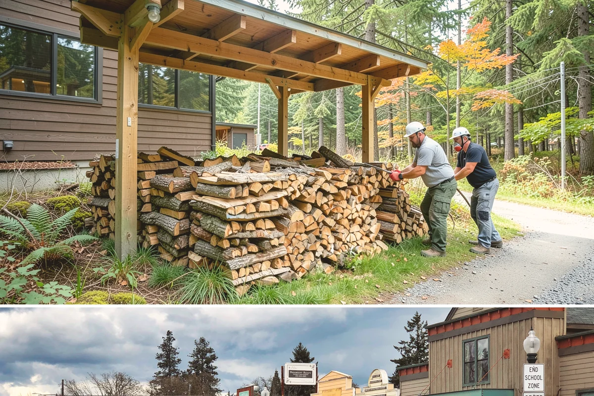 Small Split Firewood in Roy, Pierce County, WA - Buy small splits in the dry season so they are fully seasoned and quick to light in winter.